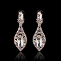 Women's Crystal Flower Dangle Earrings For Wedding