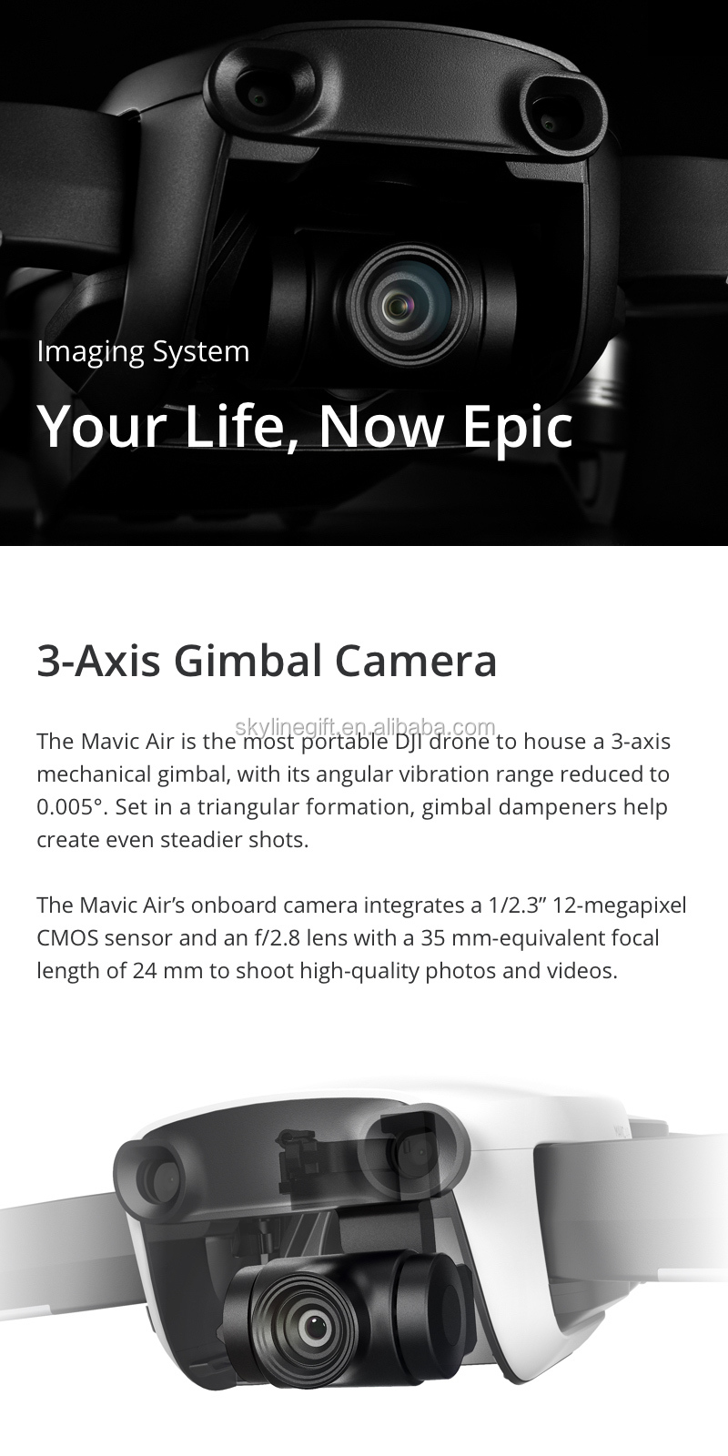 DJI New Drone Mavic Air Fly More Combo 32 MP Sphere Panoramas 4K 100 Mbps Video 3-Directional Environment Sensing Dron In Stock