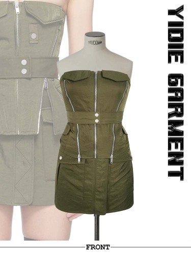 Không thấm nước 100% nylon Green Aviator corset cho phụ nữ