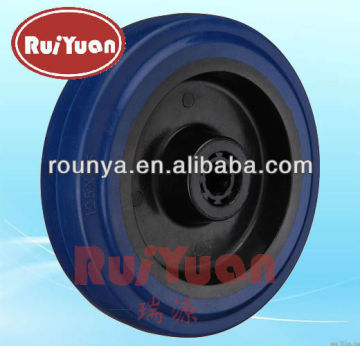 Medium duty elastic rubber caster wheels