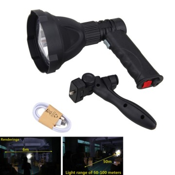 8000 lumen Gun Light XM-L T6 LED 110mm lens Rechargeable Pistol light Flashlight Tactical Hunting Mount+USB Line+Mount Tripod