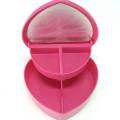 Plastic heart shaped jewelry box