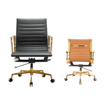 Best Cheap Classical Golden Swivel Executive Office Leather Chair Online