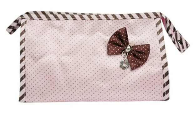 Custom Sweet Bow Travel Makeup Bag Toilet Bag Cosmetic Bag