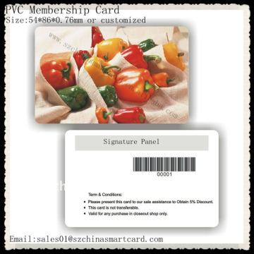 CR 80 PVC Plastic Card for Membership Card