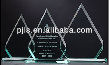 blank crystal award jade glass trophy