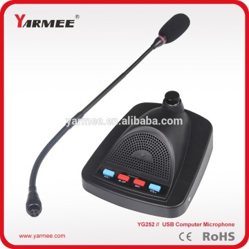 Hot selling desktop usb gooseneck computer microphones YG252 -- YARMEE