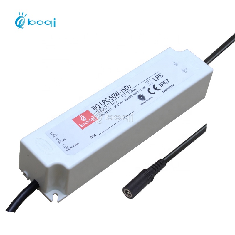 boqi CE FCC SAA 50w 36v 1500ma constant current led panel driver