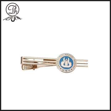 Silver University mens tie bar