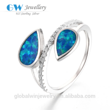 High Quality Suppliers Gallant Fashion Opal Rings Wedding Rings For Women White Opal 925 Sterling Silver Filled