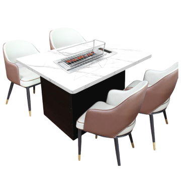 Commercial Automatic Swivel Kebab Table Dining Set