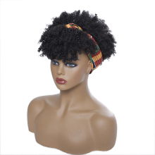 wholesale headband wigs heat resistant afro kinky curly wigs headband wigs for black women