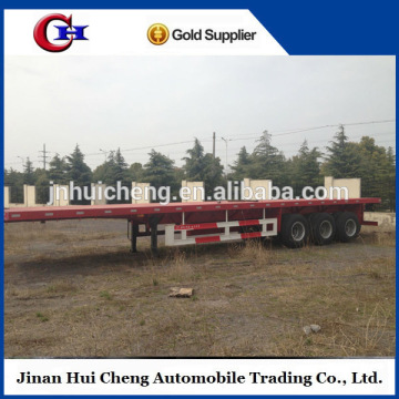 Factory 40ft flatbed truck semi trailer 3 axle flatbed semi-trailer for sale