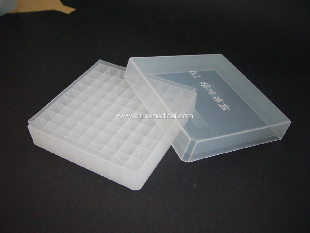 Plastic Cryovial Tube Box 81well