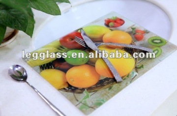 tempered unbreakable vegetable glass cutting board/scale cuting board
