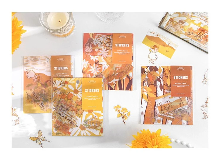 Golden Autumn 20PCS Per Set Sticker Package for Decoration