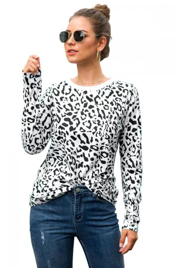 Hot Sale Leopard Print Women's Long-sleeved T-shirt