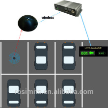 Wireless smart parking lot sensor parking space occupation status indicator for parking management system