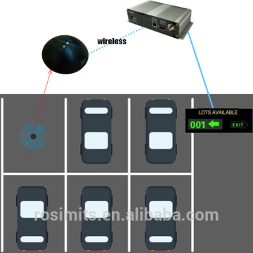 Wireless smart parking lot sensor parking space occupation status indicator for parking management system