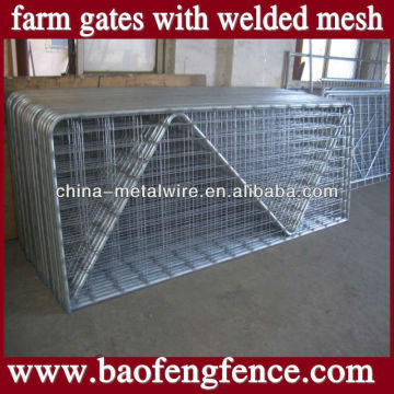 Galvanized Welded Mesh N Brace Farm Gate (Factory &Exporter)