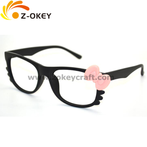lovely Cat face shape lovely glasses frames with small colorful bow