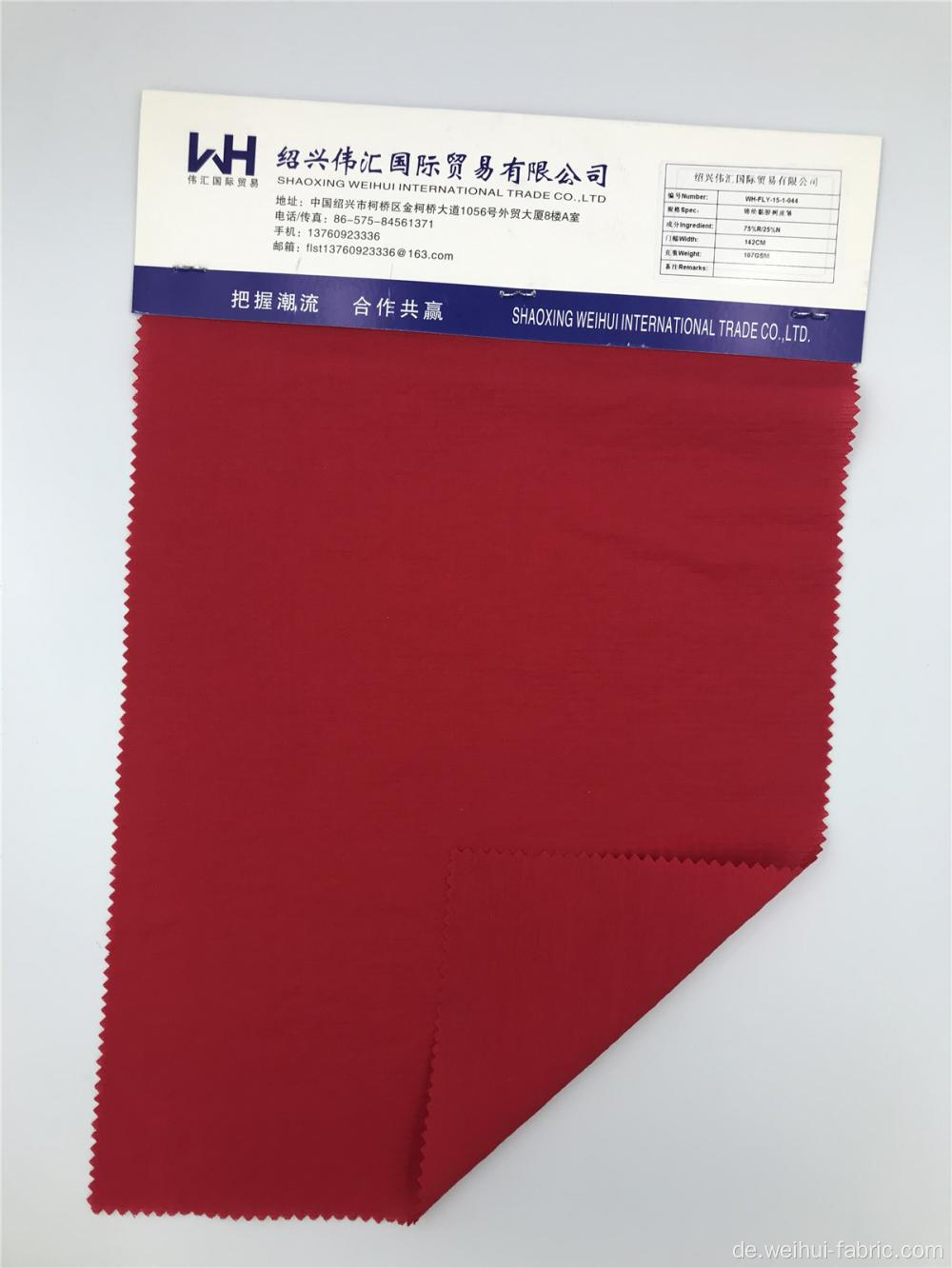 Gewebter Stoff 107GSM Rayon / Nylon Plain Fabrics