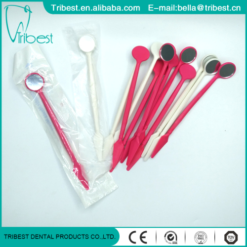 Disposable Colorful Dental Mirror With Spatula