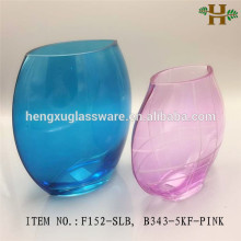 handblown colored unique glass fish bowl