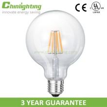 Decoration 360 degree led globle light bulb dimmable led filament bulb 4W 6W 8W led ball light bulb