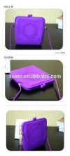 latest design multicolor rectangle shape embossed stripe silicone hangbag
