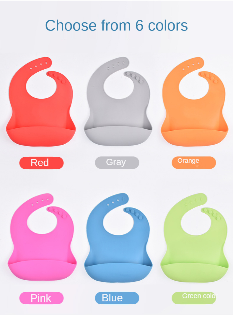 Modern BPA Free Silicone Bucket Bib Wholesale Waterproof Silicone Bib for Babies