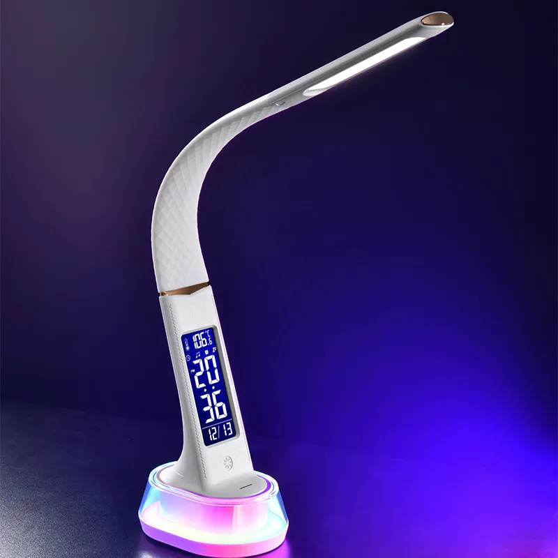 Vibrant RGB Alarm Clock Table Lamp for Home Decor