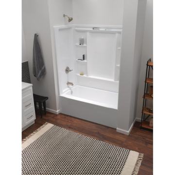 60x32 Alcove Bathtub Frameless Wall Panel Surround Kit
