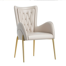 Modern Restaurant Velvet Leisure Chair with Stainless Steel Golden Leg - Factory Price Dining Chair