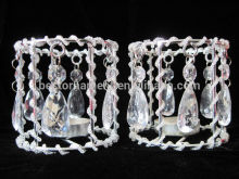 Tealight Crystal Beaded Silver