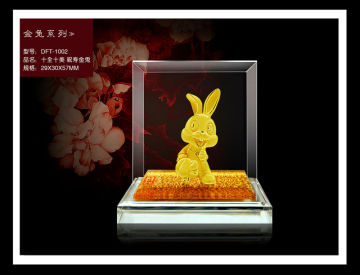 Hot Sale 24K Gold Plated Mini Perfect Rabbit gifts