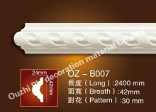 home decoration items PU material carved panel cornice for wall