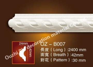 home decoration items PU material carved panel cornice for wall