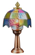 1:12 scale vintage dollhouse table lamp bronze