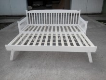 Pine wood double daybed with folding under bed