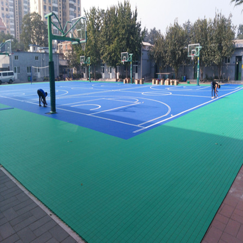 Outdoor Plastik Flex Court Modulare Interlock Sportoberfläche