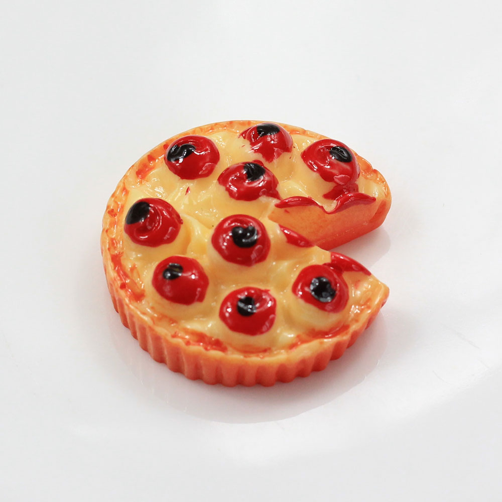 Pizza Cake Shaped Resin Cabochon Shaped Flatback Cute Mini Cabochon Beads DIY Craft Decor Beads Slime Fridge Decor