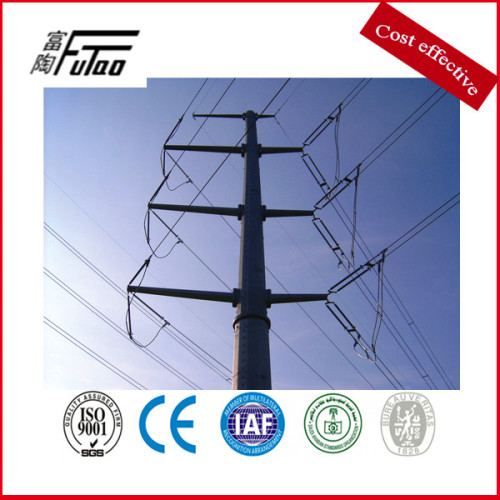 Galvanized Steel Electric Pole Design For Electrical Power Transmission