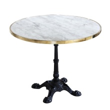 Customized Cafe Round Cast Iron Artificial Marble Bistro Table (SP-RT599)