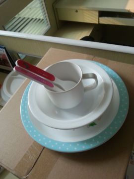 pink best plastic dinner ware set