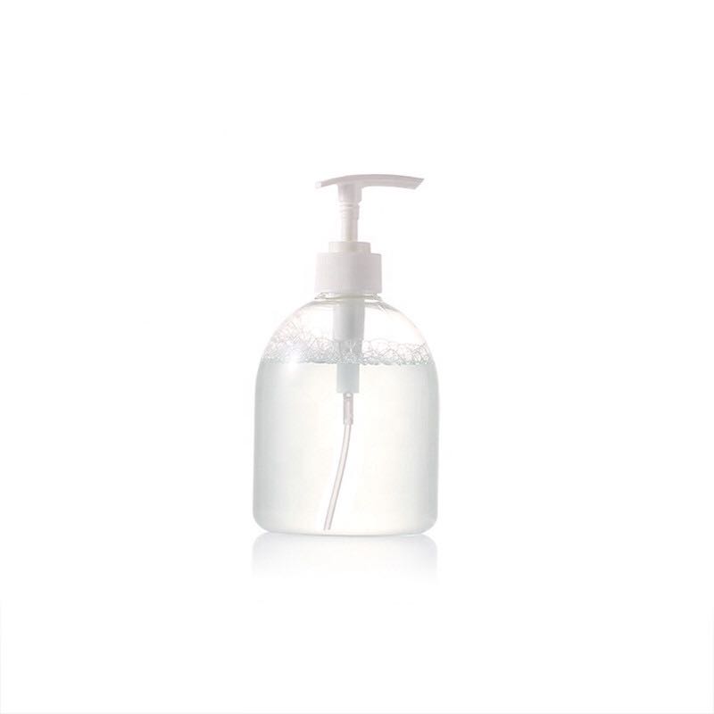 Bouteille de pompe à lotion en plastique transparent pour animaux de compagnie de 500 ml