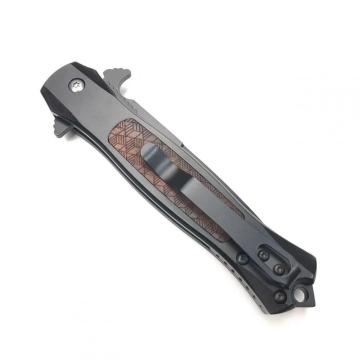 FA75 Elegant Wood Inlay Tactical Folding Knife - Precision Engineered for Durability and Performance