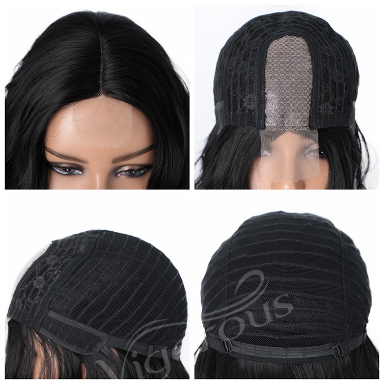 Wholesale Cheap Curly Heat Resistant Fiber Black Women High Quality Lace Frontal Short Synthetic Hair Bob Wigs