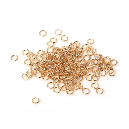 Approx 1100pcs/lot Hot Sale 0.5*3MM KC Gold Plated Jump Rings Single& Loop Open Split Rings for Jewelry Findings Connector