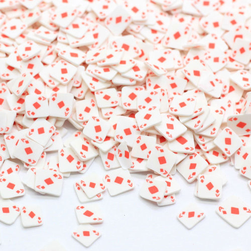 500 g 5-10 mm Fette di argilla polimerica di una carta da poker cospargere per bambini Fai da te, argilla morbida per fare artigianato / nail art / decorazione di album fai da te